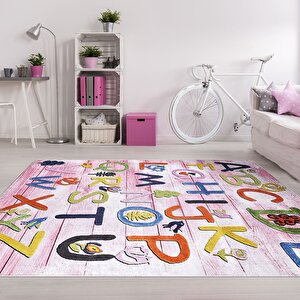 Alfabe Eğitici Yıkanabilir Çocuk Kilim - 6048 120x180 cm
