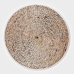 Yuvarlak Hasır Görünüm Baskı Kilim - 5007 120x120 cm