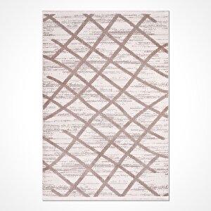 Belezza Kahve Krem Bukle Halı - 8632bj