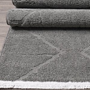 Juiz Antrasit Geometrik Desen Halı - Ju003 120x180 cm