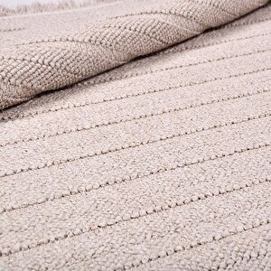 Seul Bej Çizgili Bukle Halı - 8884bj 120x180 cm