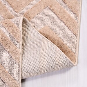 İbiza Bej Geometrik Desen Halı - 11701