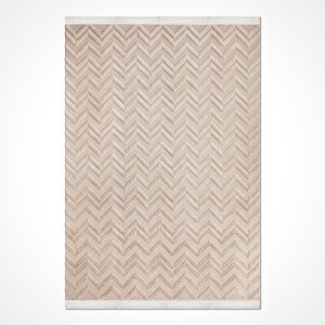 İbiza Bej Geometrik Desen Halı - 11701 80x300 cm