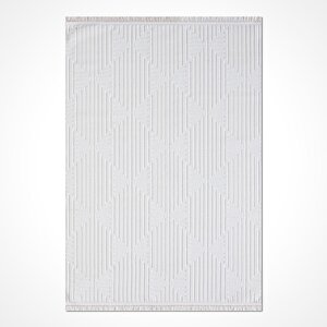Cool Beyaz Geometrik Desen Halı - Ces02 120x180 cm