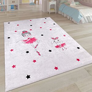 Balerin Figür Yıkanabilir Çocuk Baskı Kilim - 6039 160x230 cm