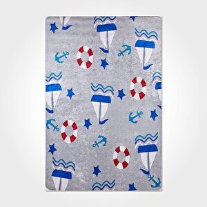 Gemi Figür Yıkanabilir Çocuk Baskı Kilim - 6038