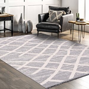 Belezza Gri Beyaz Bukle Halı - 8632gr 160x230 cm
