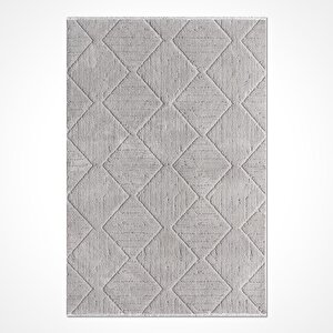Juiz Gri Geometrik Desen Halı - Ju002 80x300 cm