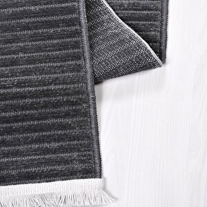 Liya Antrasit Yıkanabilir Kilim - 8256 100x300 cm