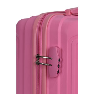 Premium Polipropilen Büyük Boy Kırılmaz Valiz Pembe V305