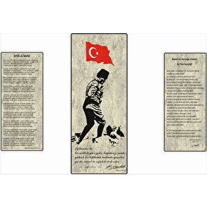 Bej Atatürk Köşesi Digital Seramik Baskı Pano Çalışması