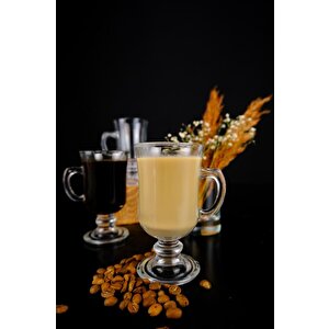 Irish Mini 3'lü Kulplu Cam Latte Ve Kahve Bardağı 11 Cm