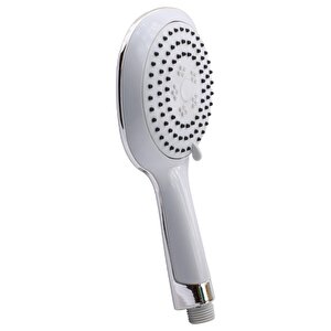 Duş Seti Banyo Fıskiyesi Duş Başlığı Seti Fiskiyesi Telefonu Yuvarlak Başlık Metal Hortum Beyaz