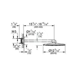 Grohe Rainshower Smartactive 310 Tepe Duşu Seti 430 Mm, 2 Akışlı-26475000