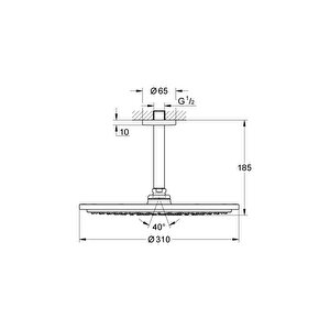 Grohe Rainshower Cosmopolitan Tepe Duşu 30 Cm - 26067en0
