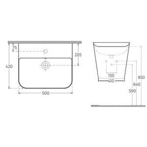 Isvea Sott Aqua Asma Monoblok Lavabo 50 Cm