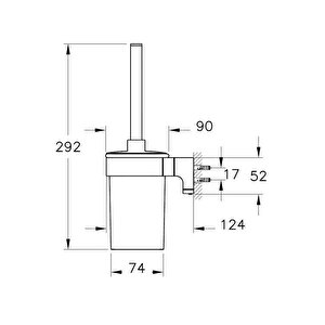 Vitra Base 700 Tuvalet Fırçalığı Duvardan A44075