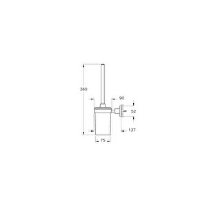 Vitra Base 500 Tuvalet Fırçalığı Duvardan A44097