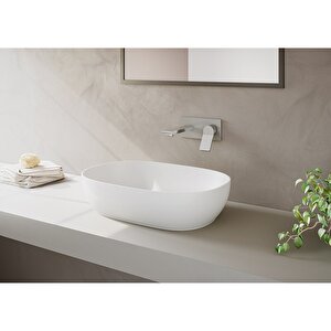 Vitra Outline 5995b403-0016 Oval Lavabo, Vitra Clean, 60 Cm, Beyaz