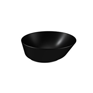 Vitra Geo 7421b083-0016 Yuvarlak Çanak Lavabo, 38 Cm, Mat Siyah