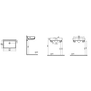 Vitra Archiplan 7404b003-0016 Dar Lavabo, 60x38 Cm, Beyaz