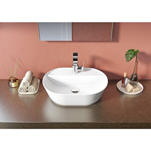 Vitra Geo 7428b003-0041 Oval Çanak Lavabo, Beyaz