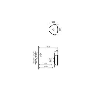 Vitra Plural 7812b474-0016 Üçgen Alçak Çanak Lavabo, Vitra Clean, 47 Cm, Mat Kil Beji