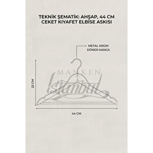 5 Adet A Kalite Ahşap Ceket Askısı Gömlek Askısı Tişört Askısı Ahşap Askı Elbise Askısı