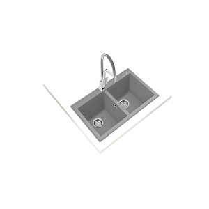 Forsquare 790 Tg Çift Hazneli Gri Tegranite Mutfak Eviyesi