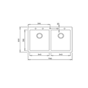 Forsquare 790 Tg Çift Hazneli Gri Tegranite Mutfak Eviyesi