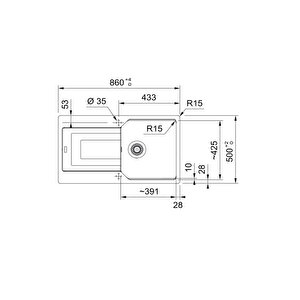 Urban Ubg 611-86 Beyaz Grani̇t Mutfak Evyesi̇
