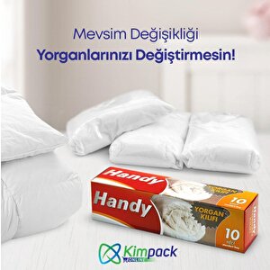 Handy Vakumsuz Şeffaf Yorgan Yastık Battaniye Nevresim Kılıfı Poşeti Torbası - 10 Adetlik 5 Kutu