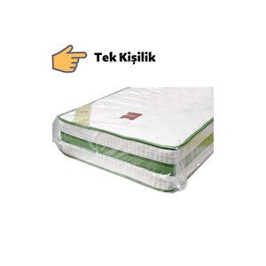 Vakumsuz Şeffaf Tek Kişilik Yatak Baza Saklama Taşıma Kılıfı Poşeti Torbası - 120x200 Cm. - 5 Adet