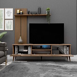 1380 Terra 180 Cm (ahşap Ayakli) Tv Üni̇tesi̇ Hat - Kaplan