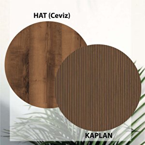 1380 Terra 180 Cm (ahşap Ayakli) Tv Üni̇tesi̇ Hat - Kaplan