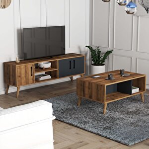Set 1580-2070 Exxen Tv Ünitesi Exxen Orta Sehpa - Hat - Antrasit Rengi