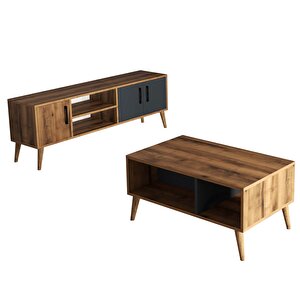 Set 1580-2070 Exxen Tv Ünitesi Exxen Orta Sehpa - Hat - Antrasit Rengi