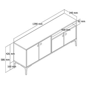 1548 Artemis 139 Cm Tv Üni̇tesi̇ Sepet-beyaz