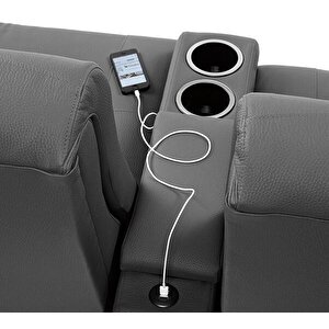 Masa Oturma Grubu Için Mini Usb Şarj Cihazı Siyah Adaptör Dahil