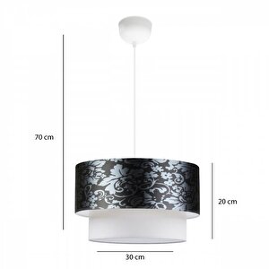 Siyah Gümüş Pasta Sarkıt Pvc Malzeme Yatak Odası Salon Oturma Odası Avize