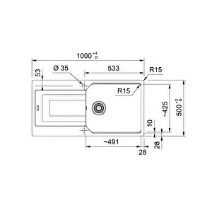 Urban Ubg 611-100 Bianco Grani̇t Mutfak Evyesi̇