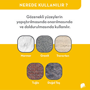 Elkay GRANIT Renkli Bej Mermer Granit Ve Taş Yapıştırıcı 1000 Gr