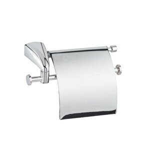 Hitit Geniş Kapaklı Tuvalet Kağıtlık Krom Prinç