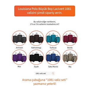 Büyük Boy 4 Teker Kumaş Valiz Lacivert 1081