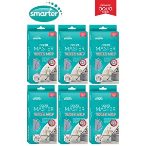 Smarter Aqua Master 6 Yedek Mop Temi̇z & Ki̇rli̇ Suyu Ayirma Özelli̇ği̇ Otomati̇k Temi̇zli̇k Seti̇ Mop Paspas
