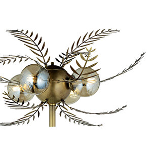 Lampaluce Alekos Modern Tasarım Yapraklı Lambader Sarı 160cm