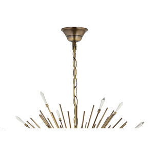 Lampaluce Riccio-2 Modern 9'lu Sarkıt Avize 55cm Sarı Taşlı