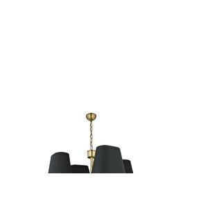 Lampaluce Lusso Modern Şapkalı Salon Avizesi 8'li Sarı 80x100cm