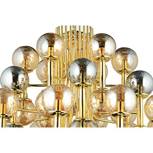 Lampaluce Grande Modern Tasarım Yüksek Tavan Sarkıt Avizesi Altın 48'li 120x180cm