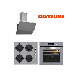 Silverline Gri Cam Ankastre Set 3420 - Cs5335s01 - Bo65e4s01